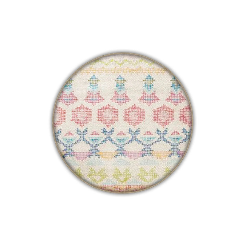 Multicolored Mixed Geometric Shape Patterned Modern Decorative Carpet, Rectangle 5'2" x 7'7"