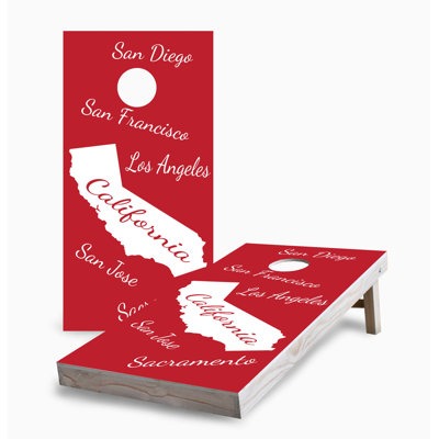 California State Pride 2x4 Cornhole Board Set | Includes (2) Boards (8) Bags & Optional Accessories