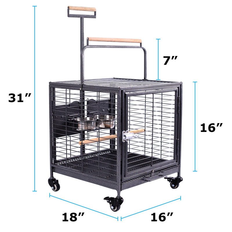 Cage à oiseaux avec roulettes 31 po Dyles