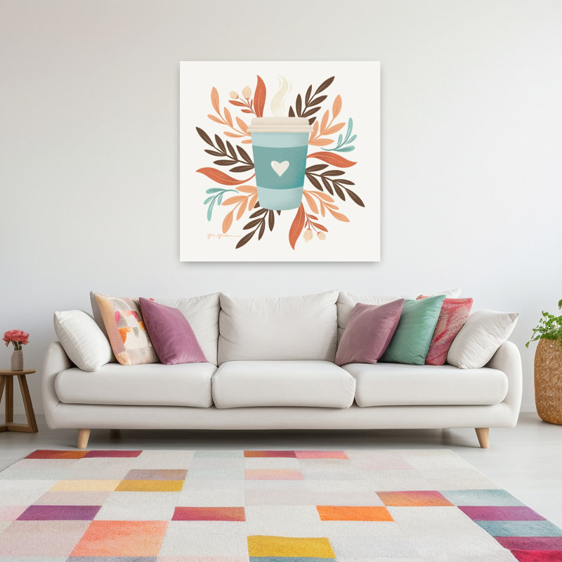 Mélange moderne avec art bleu-brun, H 48 po x l 48 po