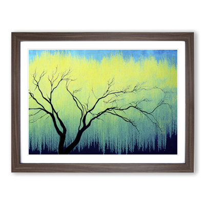 Illuminating Weeping Willow Tree Abstract - Single Picture Frame Print