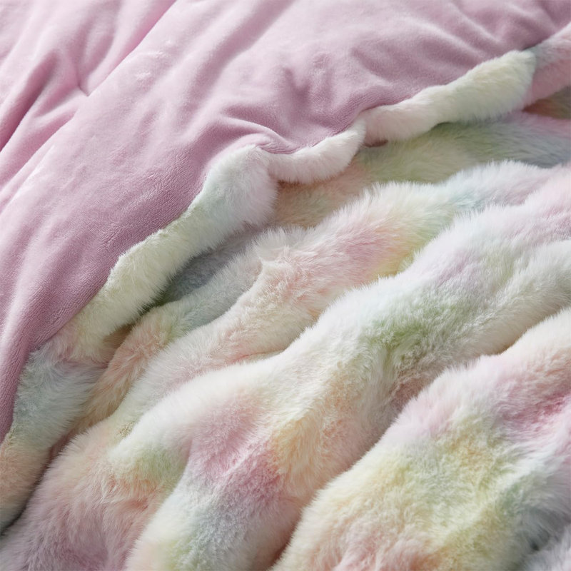 Coma Inducer Sherbert Scoops Rainbow Oversized Comforter Set, Twin XL Comforter + 1 Standard Sham