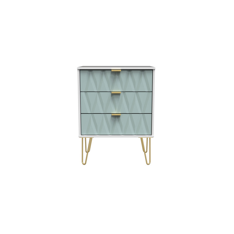 Baturhan 3 Drawer Chest (Ready Assembled), Duck/White