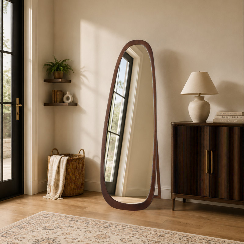 Miroir d'appoint Cotesfield, 65 po x 22 po, Deep Walnut