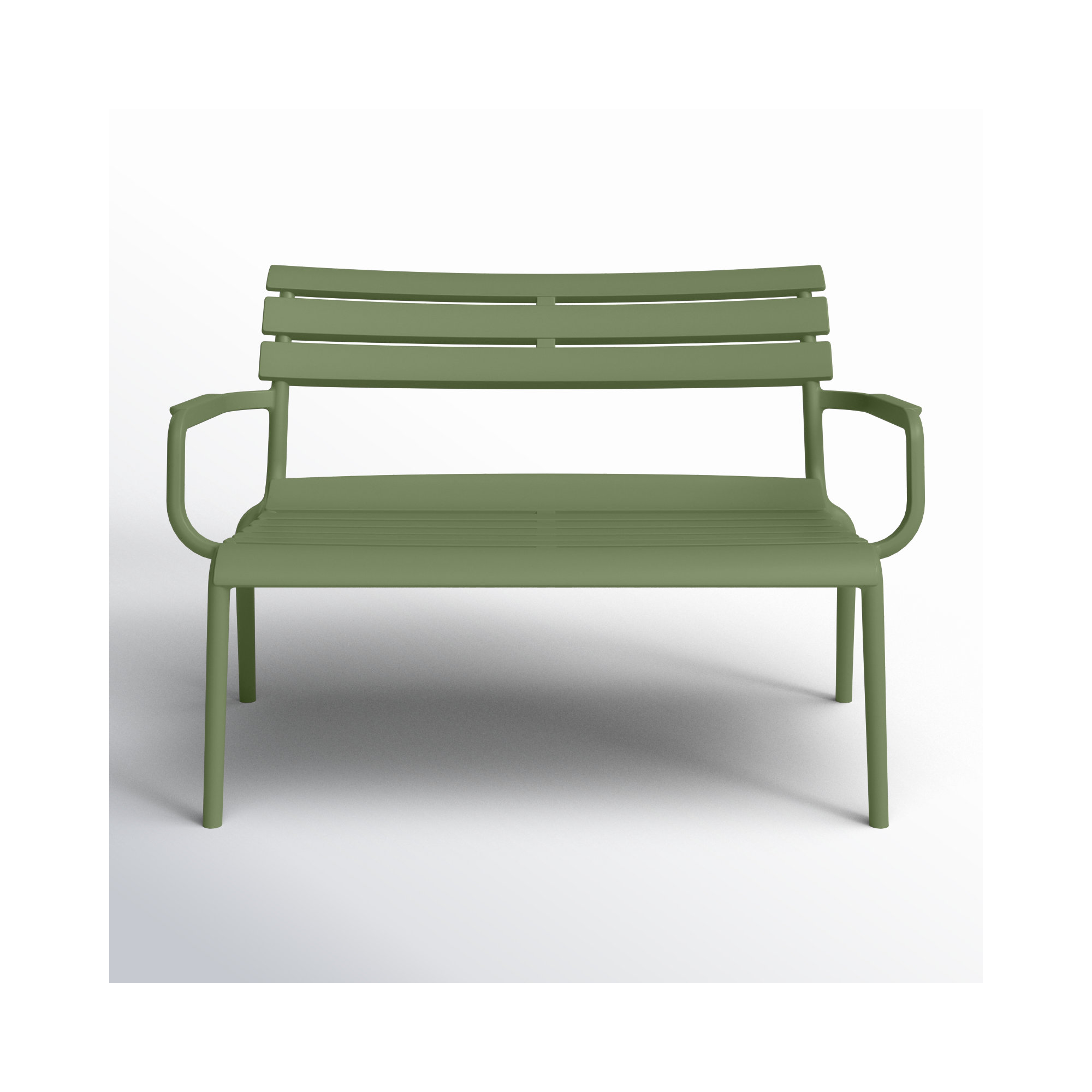 Ruta Paris 46'' Outdoor Bench, Olive Green