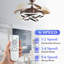 Ventilateur de plafond moderne Orren Ellis 42 po à monter soi-même, couleur brun, avec éclairage et télécommande, moteur CC silencieux et réversible, 6 vitesses, idéal pour les chambres à coucher.-1349369239