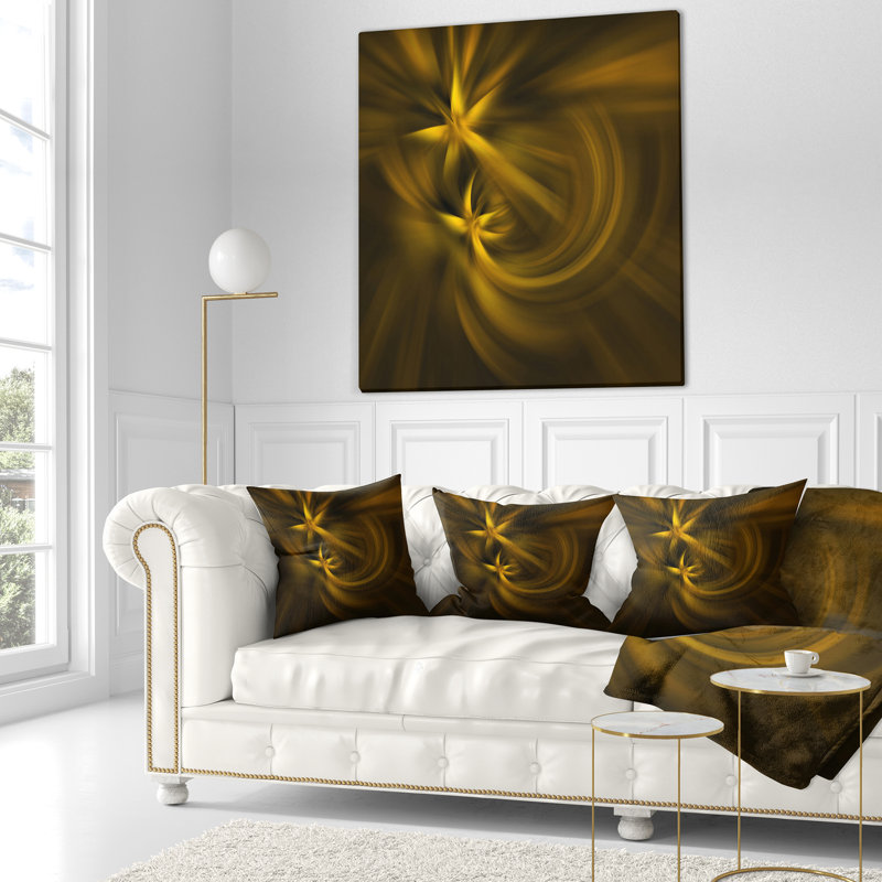  Coussin abstrait, 16 po x 1 po, Carré
