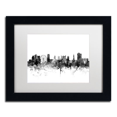 " Nottingham England Skyline B&W " by Michael Tompsett