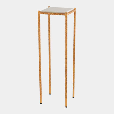 Cut Iron Marble End Table