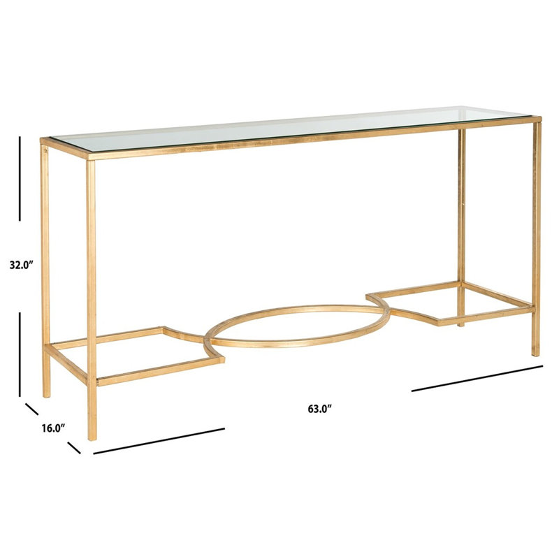 Lystra 63'' Glass Top Console Table