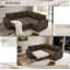 76" Nubby Textured L-Shape Sleeper Sectional with Hidden Storage, Cup Holders & Side Pockets-133227576