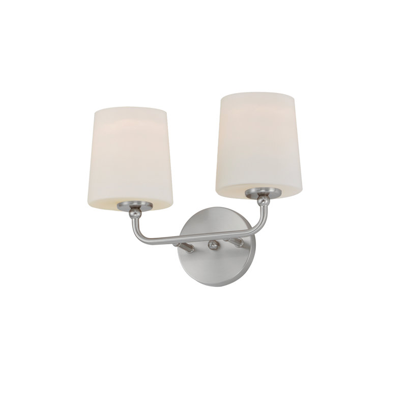 Areia Steel Armed Sconce, Satin Nickel