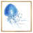 Toile avec cadre flottant or