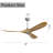 60 Inch Indoor Modern Ceiling Fan With 6 Speed Remote Control 3 Solid Wood Blade For Living Room-758443288