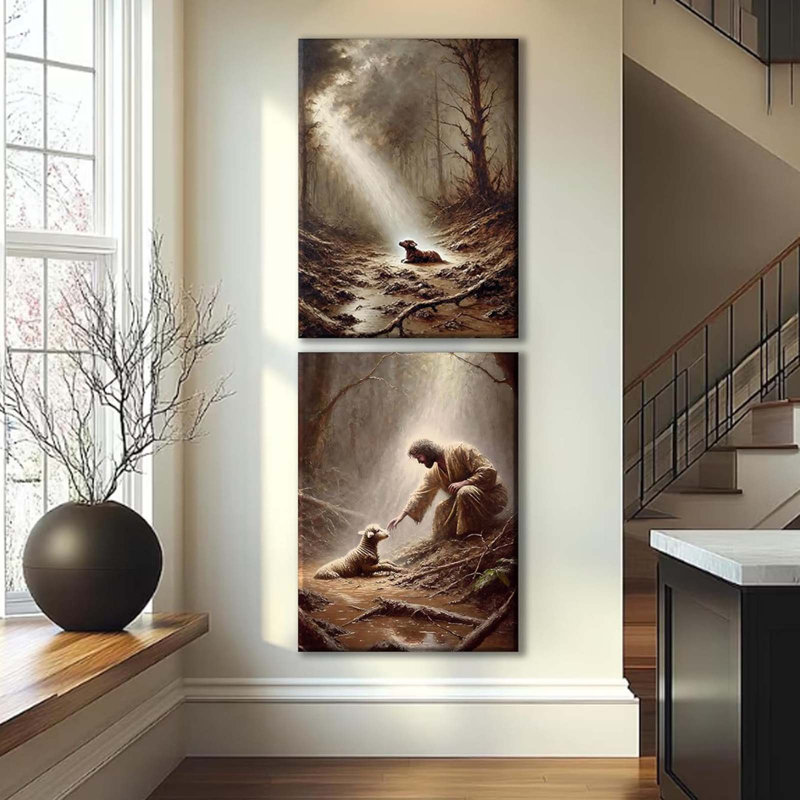 2 Piece Wrapped Canvas Print, 60 cm H x 40 cm W