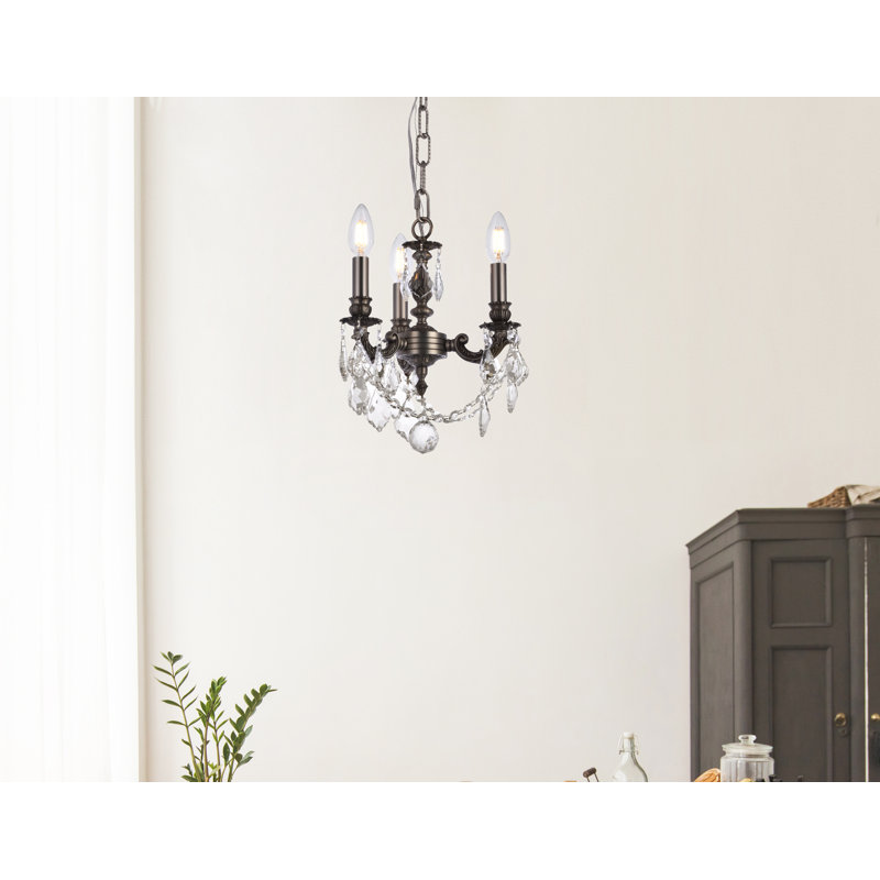 Downes 3 - Light Crystal Dimmable Chandelier, Crystal (Clear) / Royal Cut