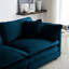 Salon bleu rembourré - Canapé modulaire 3 pièces avec rembourrage en mousse de qualité