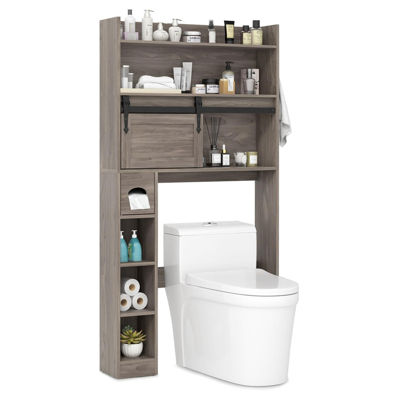 Gambrinus Freestanding Over The Toilet Storage, Walnut