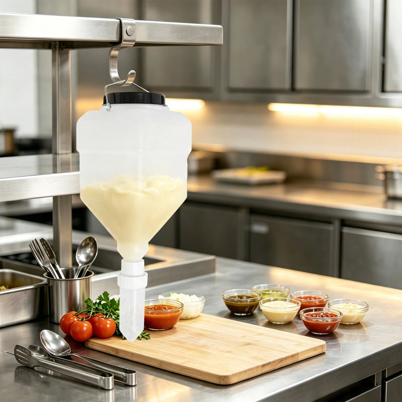 Distributeur de sauce à suspendre 5,5 L pour grande capacité pour cuisine commerciale et restaurant
