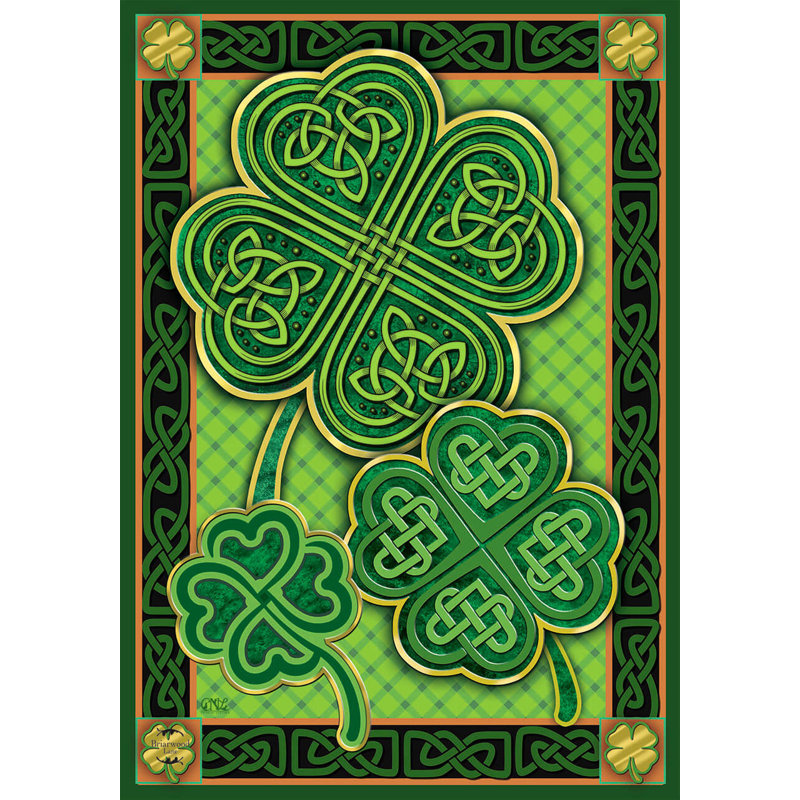 Drapeau de la maison Celtique Shamrocks Dobrina, Vert / Jaune
