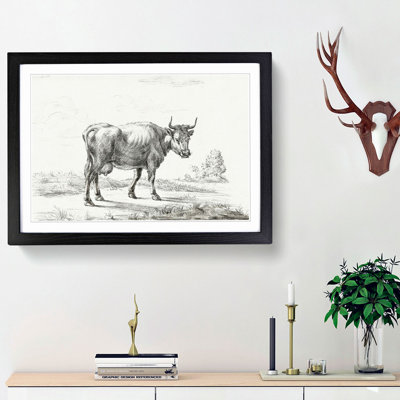 A Cow In The Meadow by Jean Bernard - Single Picture Frame Print