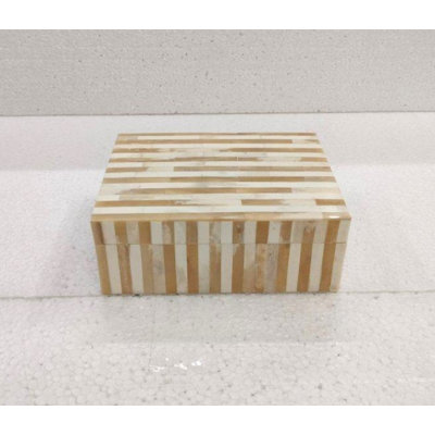 Dilan Sm. Bone Striped Decorative Box -  Birch Lane™, 98A5D2E2EC3847749DFCF643FDD5358B