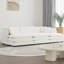 Ensemble de canapé modulaire en forme de U 6 places avec 3 repose-pieds - Canapé modulaire réversible en chenille avec assise profonde, 5 coussins et revêtement ultra doux, configuration de mobilier de salon flexible-1154098774