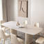 Table de salle à manger moderne de style crème simple-373415152
