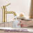 Bathroom Faucet Single Hole - Modern Style, Brushed Gold, Stainless Steel, 1.2 Gpm Flow, Effortless Installation For Decor Items Deck-Mounted, Flow To Save Water-126706871