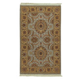 Hand Woven Silk and Wool Oriental Area Rug