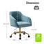 Chaise de travail en velours Adan-851993443