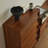 Retro Simple Style Boxwood Entrance Cabinet Solid Wood Accent Chest