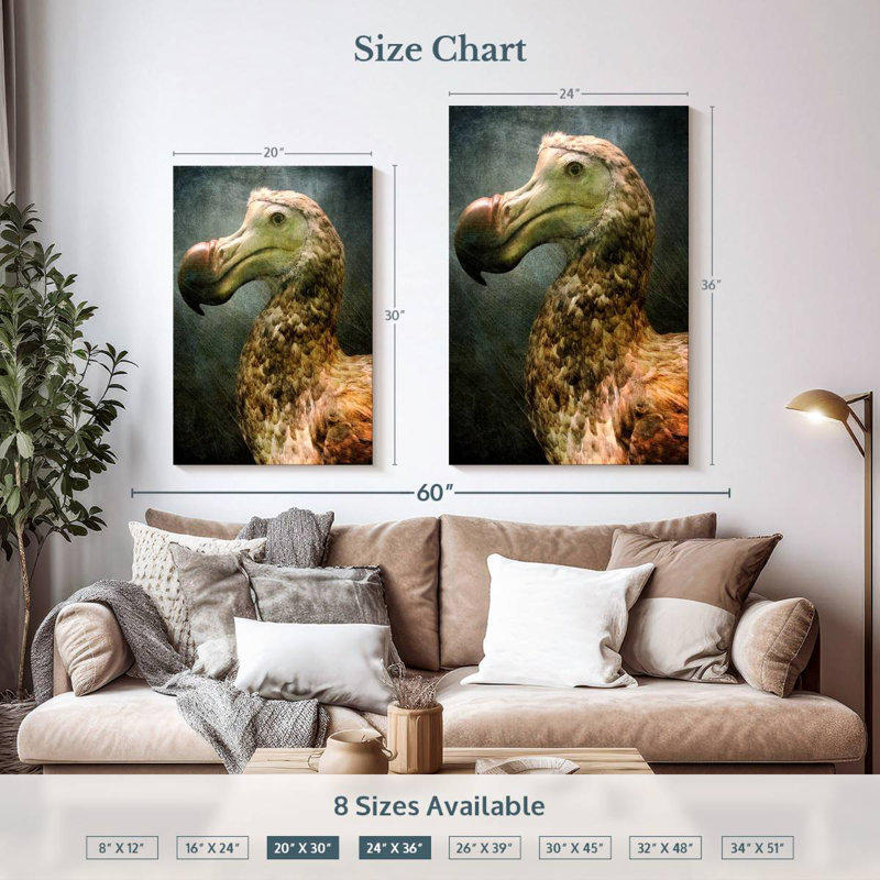 Brampt Beautiful Dodo Bird, 36" H x 24" W