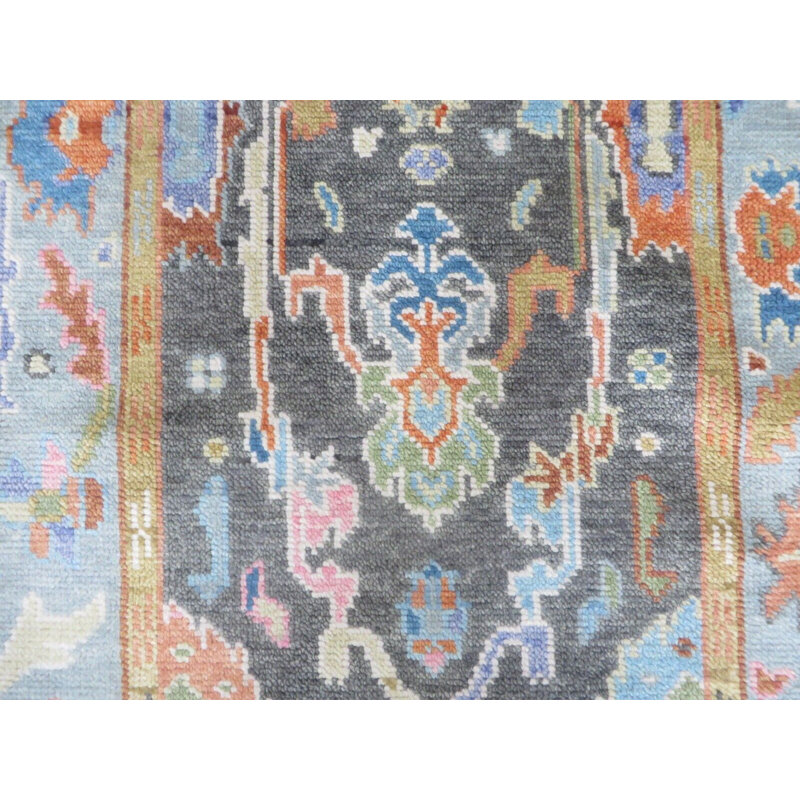 Tapis rectangulaire en laine 2 pi 11 po x 9 pi 10 po One-of-a-Kind