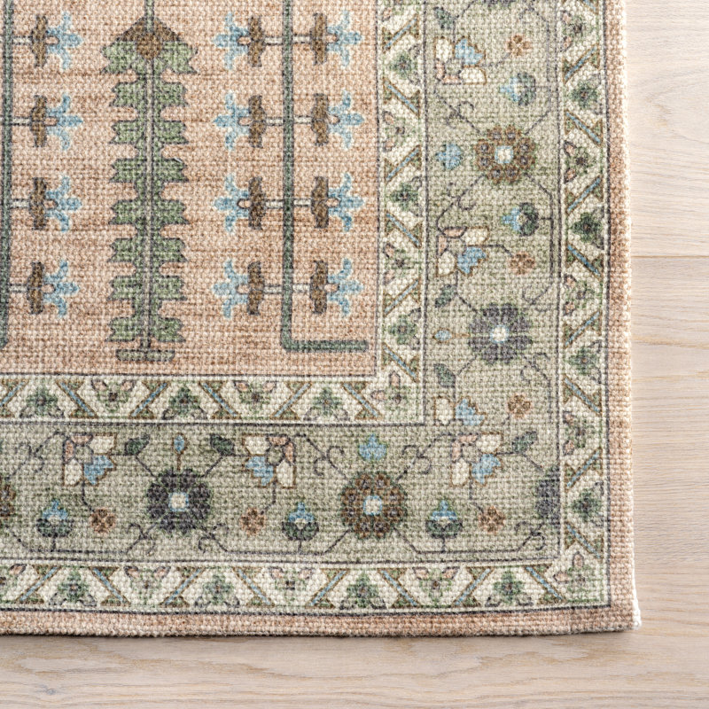  Mythic Wool and Cotton Area Rug, Rectangle 4' x 6'