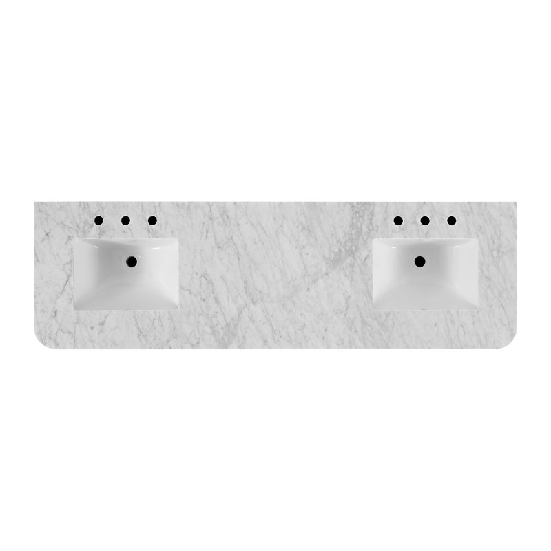 Kensington 72" Bathroom Vanity in Fluted Birch, Reeded Birch