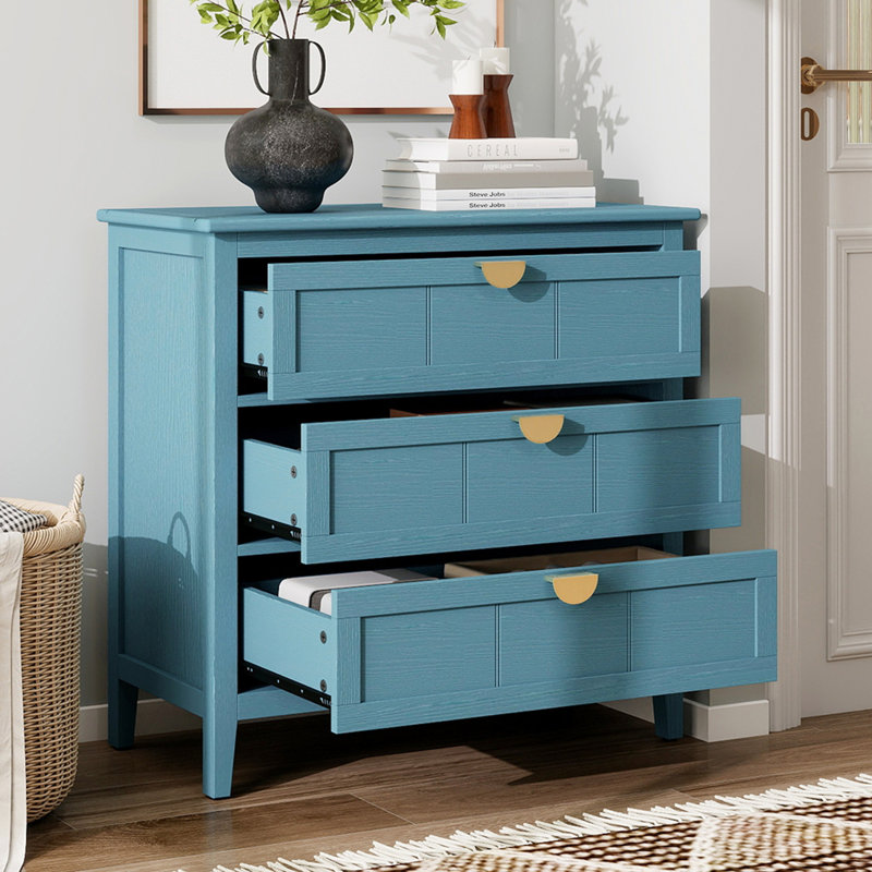 Armoire 3 tiroirs, mobilier américain, convient à la chambre à coucher, au salon et au bureau