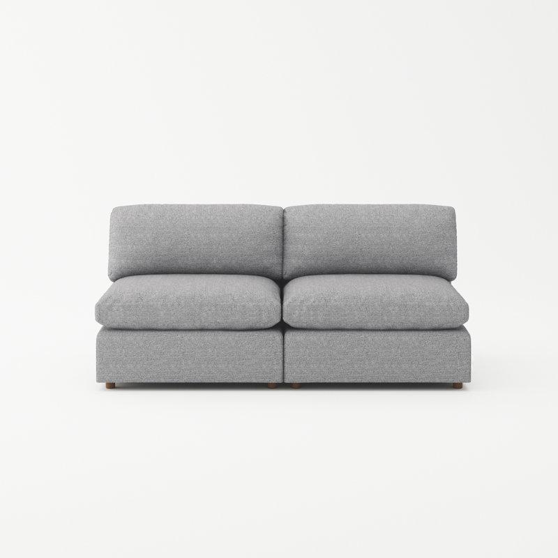 Causeuse rembourrée Jossa, Gris