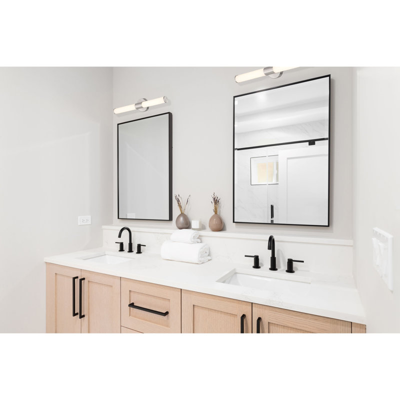 Dimmable LED Vanity Light, Brushed Steel