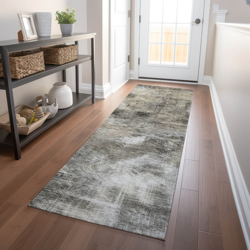 Ayannah Washable Abstract Indoor / Outdoor Rug, Runner 2'3" x 7'6"