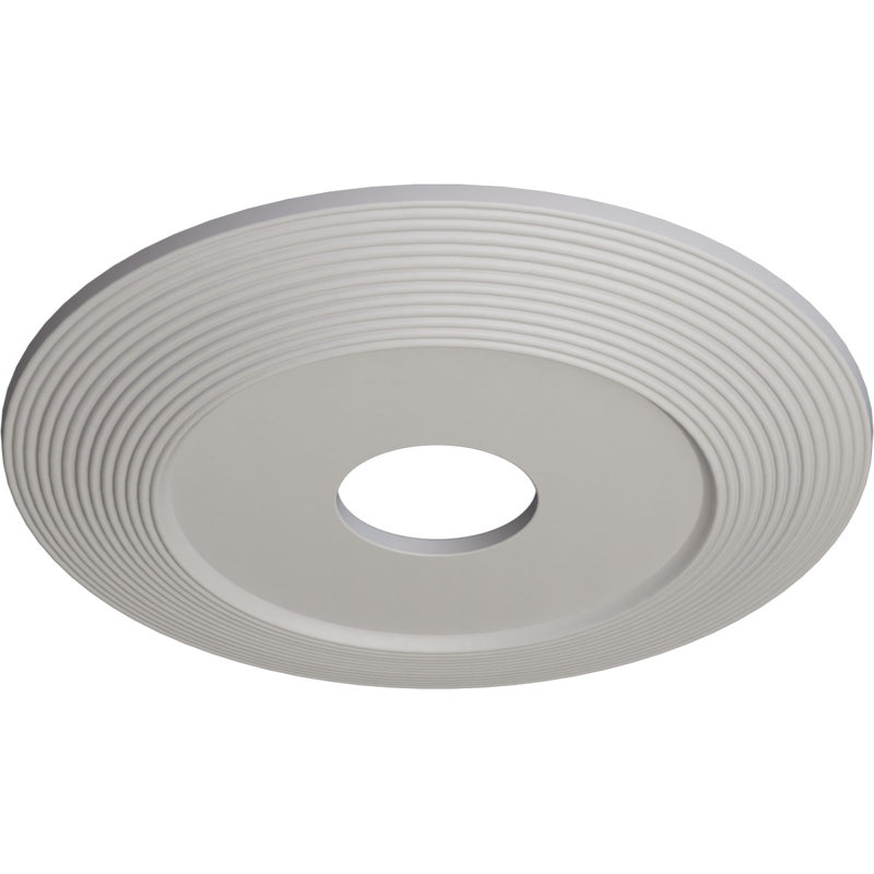 Endurathane Adonis Ceiling Medallion, 16 1/8"OD x 3 5/8"ID x 1"P (Fits Canopies up to 10 1/4"), Hand-Painted Ultra Pure White Finish