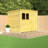 10ft x 8ft Pent Shed - Double Door with Windows