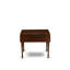 L'ensemble de table de salle à manger 5 pièces Mid Century comprend une table de cuisine et 4 chaises de salle à manger en tissu de polyester bourgogne, acajou-1594622862-1594622861-1601903476