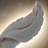 2-Pack Modern Feather LED Wall Sconce, Decorative Resin Wall Light-2084022792