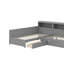 Lit plateforme simple en L en bois avec lit gigogne et tiroir-17200280
