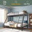Lit superposé en métal, simple sur un support double pour adultes et adolescents-656328750