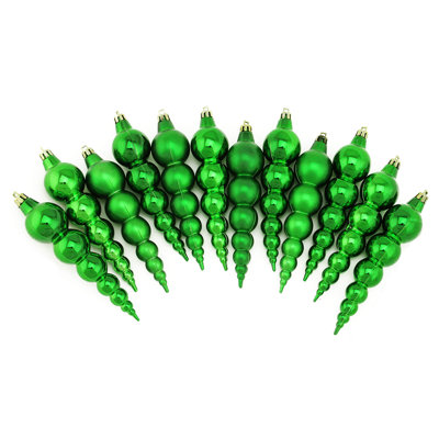 Shatterproof Matte and Shiny Christmas Finial Ornament