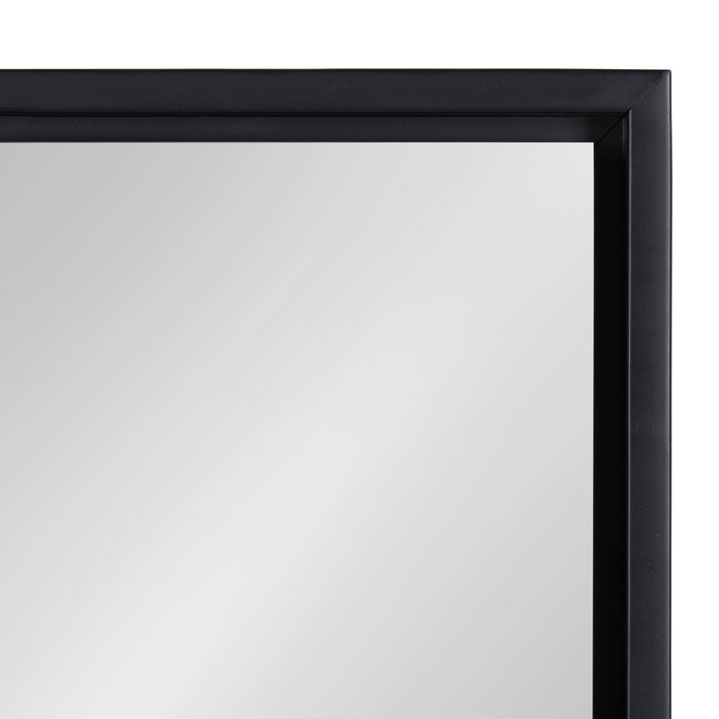 Miroir décoratif moderne et contemporain Abhilash, 36 po x 24 po, Noir