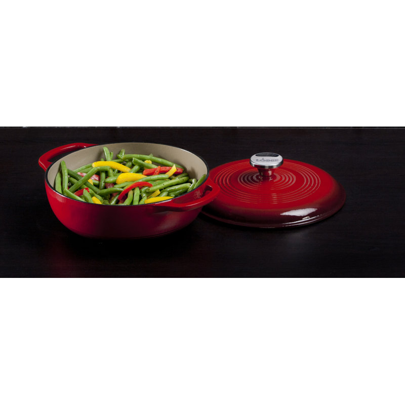 Red Enameled Cast Iron 3 Qt Dutch Oven