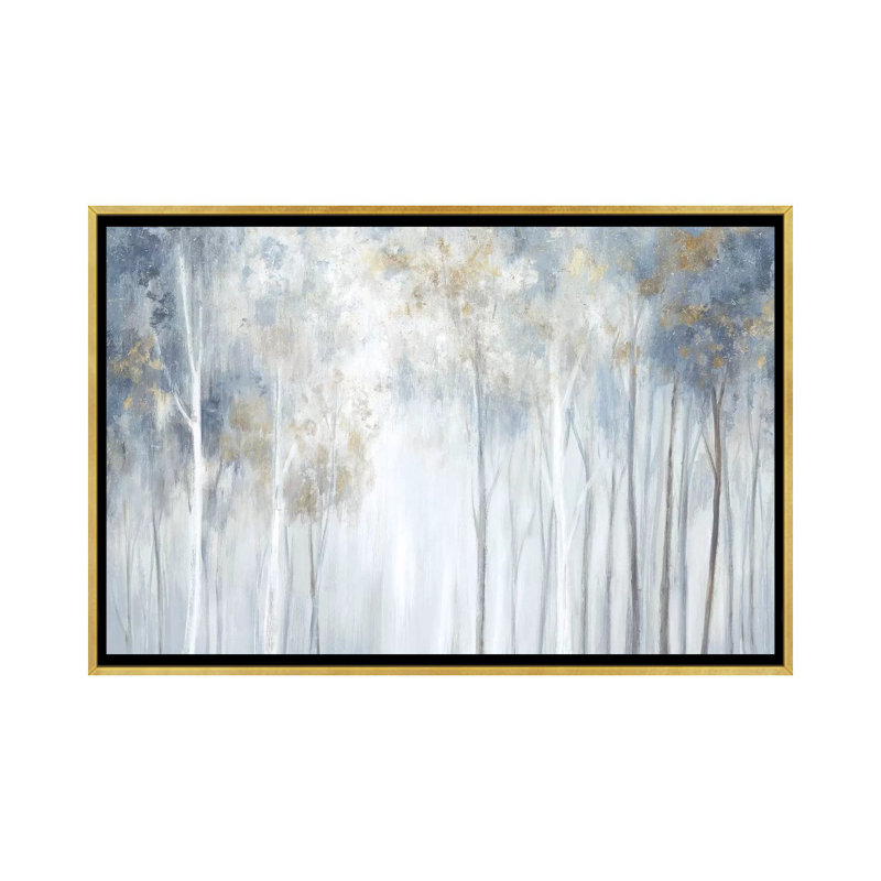 «Forest Magic» par Eva Watts - reproduction d'art, H 18 po x l 26 po x P 1,5 po, Toile encadrée d'or, Pas de tapis